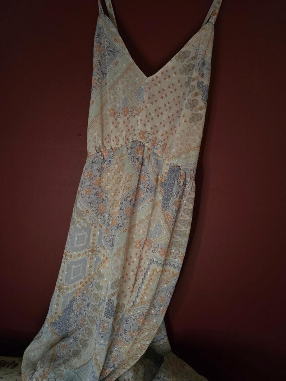 Promesa Pink And Blue Floral Dress